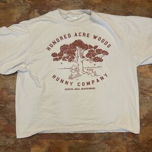 Disney Winnie the Pooh Hundred Acre Woods T-Shirt XL Cream Hunny Company